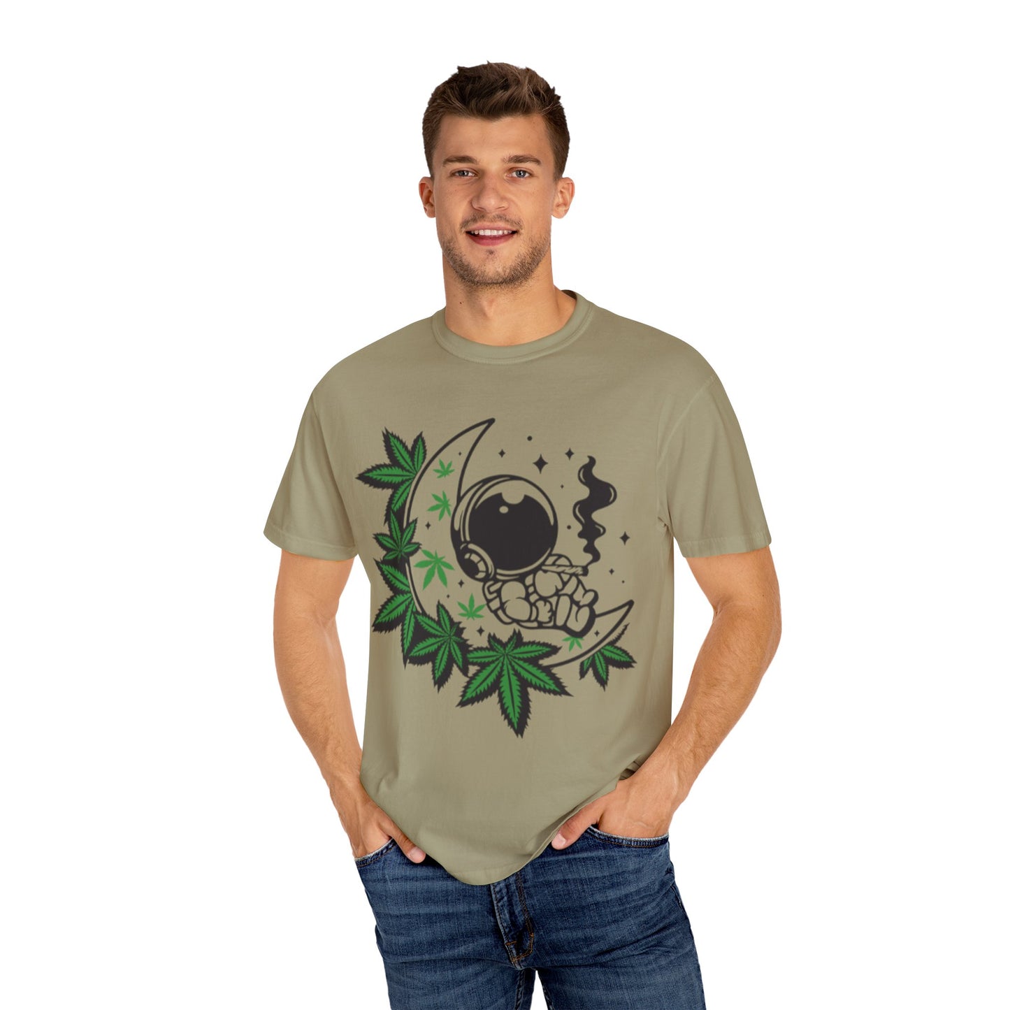 Cosmic Cannabis T-Shirt | Unisex Tee, Planetary Vibes, Weed Enthusiast Gift, Space Lover Shirt, Stoner Fashion, Gift for Him/Her