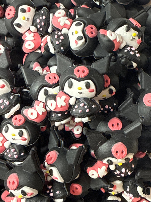 PublicKuromi Black 3D Silicone Focal