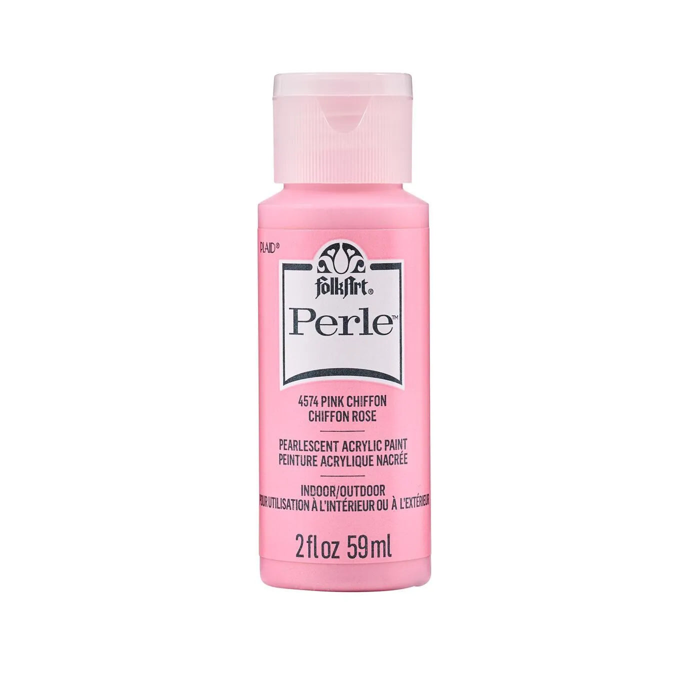 FolkArt Perle Acrylic Paint - Pink Chiffon (2 oz Bottle)