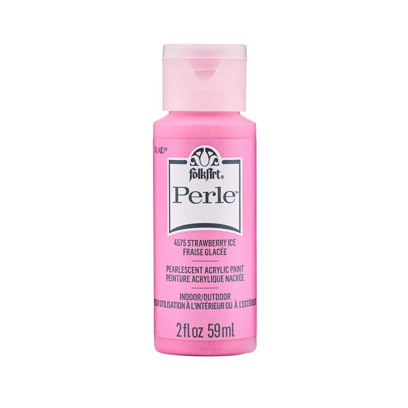 FolkArt Perle Acrylic Paint - Strawberry Ice (2 oz Bottle)