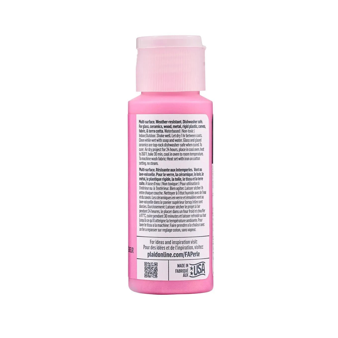 FolkArt Perle Acrylic Paint - Strawberry Ice (2 oz Bottle)