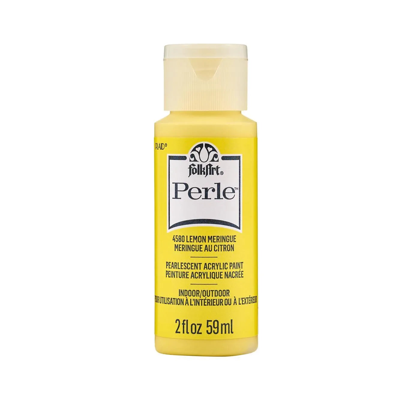 FolkArt Perle Acrylic Paint - Lemon Meringue (2 oz Bottle)
