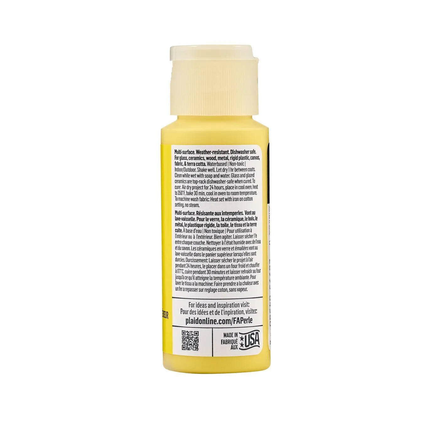 FolkArt Perle Acrylic Paint - Lemon Meringue (2 oz Bottle)