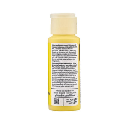 FolkArt Perle Acrylic Paint - Lemon Meringue (2 oz Bottle)