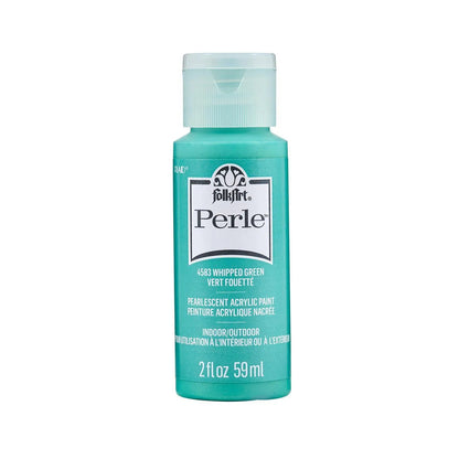 FolkArt Perle Acrylic Paint - Whipped Green (2 oz Bottle)