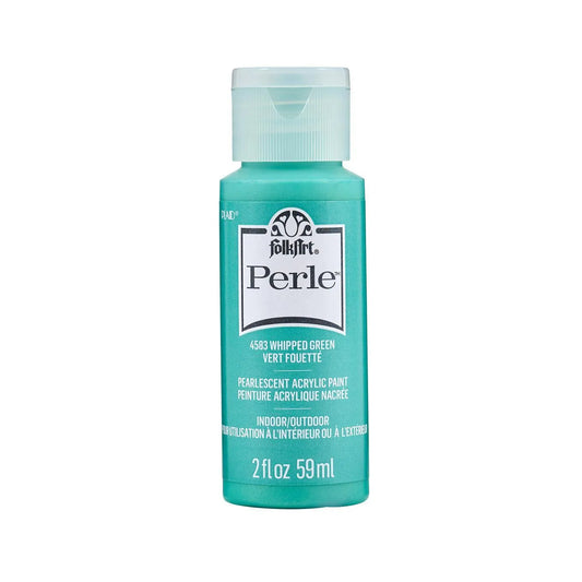 FolkArt Perle Acrylic Paint - Whipped Green (2 oz Bottle)