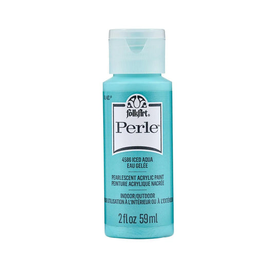 FolkArt Perle Acrylic Paint - Iced Aqua (2 oz Bottle)