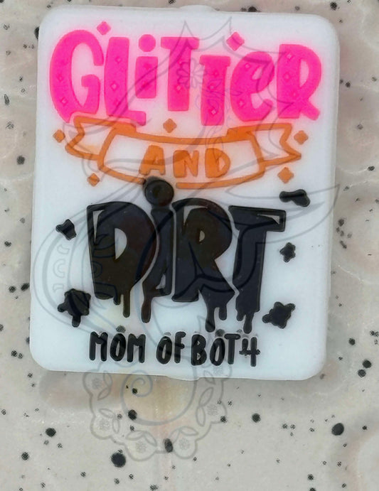 0161 - Mom - Glitter and Dirt Mom of Both Silicone Focal Exclusive