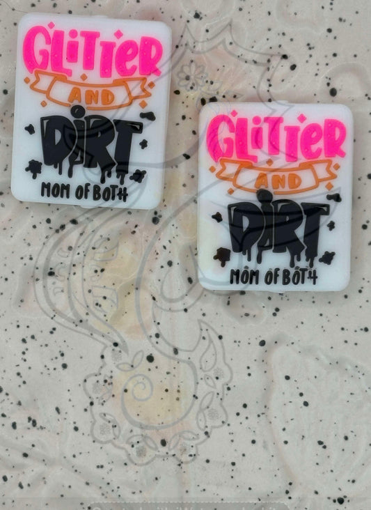 0161 - Mom - Glitter and Dirt Mom of Both Silicone Focal Exclusive