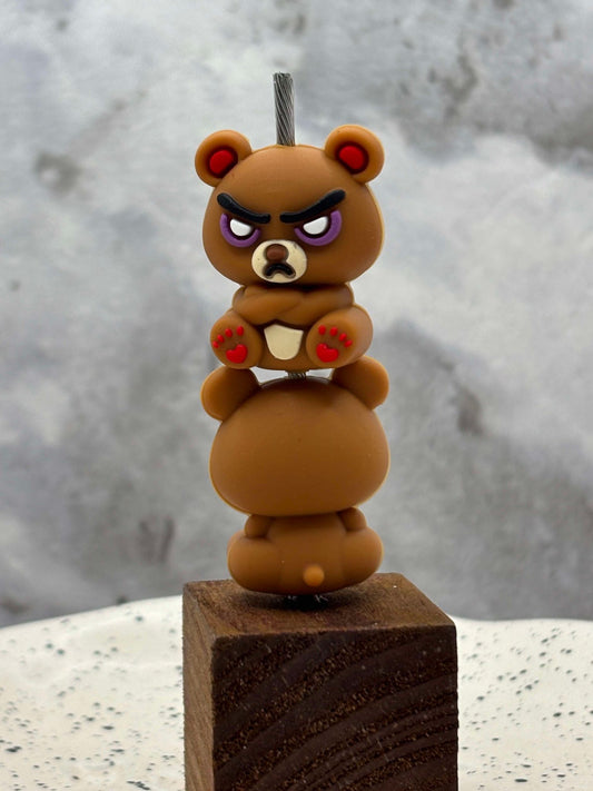 0090 - Animal - Angry Bear 3D Silicone Focal