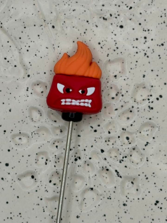 0210 - Movie - Pixar - Inside Out - Anger 3D Silicone Topper