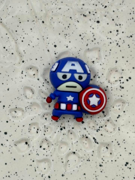 0202 - Marvel - Captain America 3D Silicone Topper with Shield
