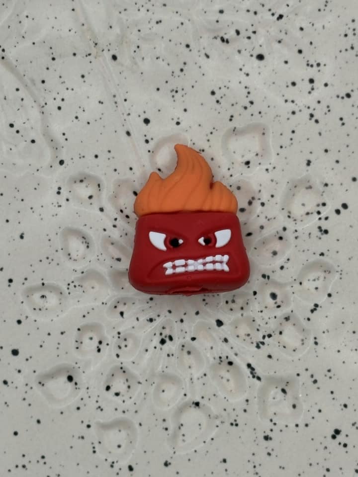 0210 - Movie - Pixar - Inside Out - Anger 3D Silicone Topper