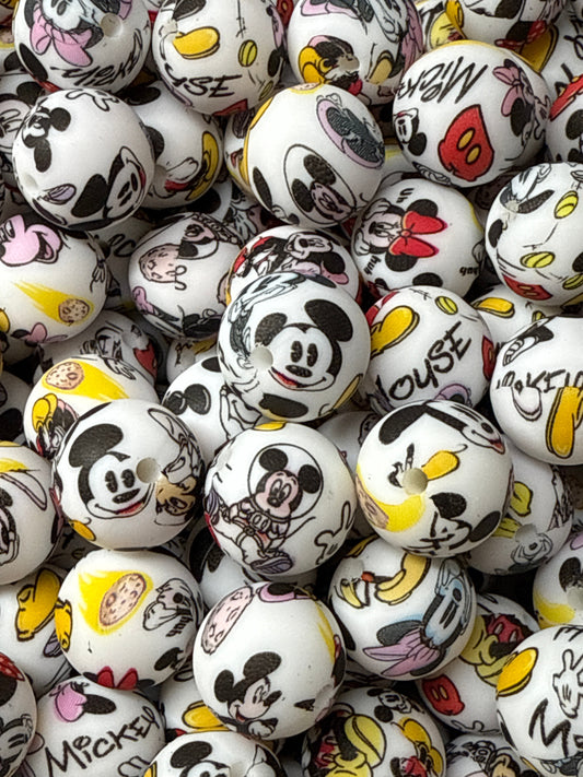 Silicone Bead Mouse P68 QP01-14 - 15mm - 10 pack