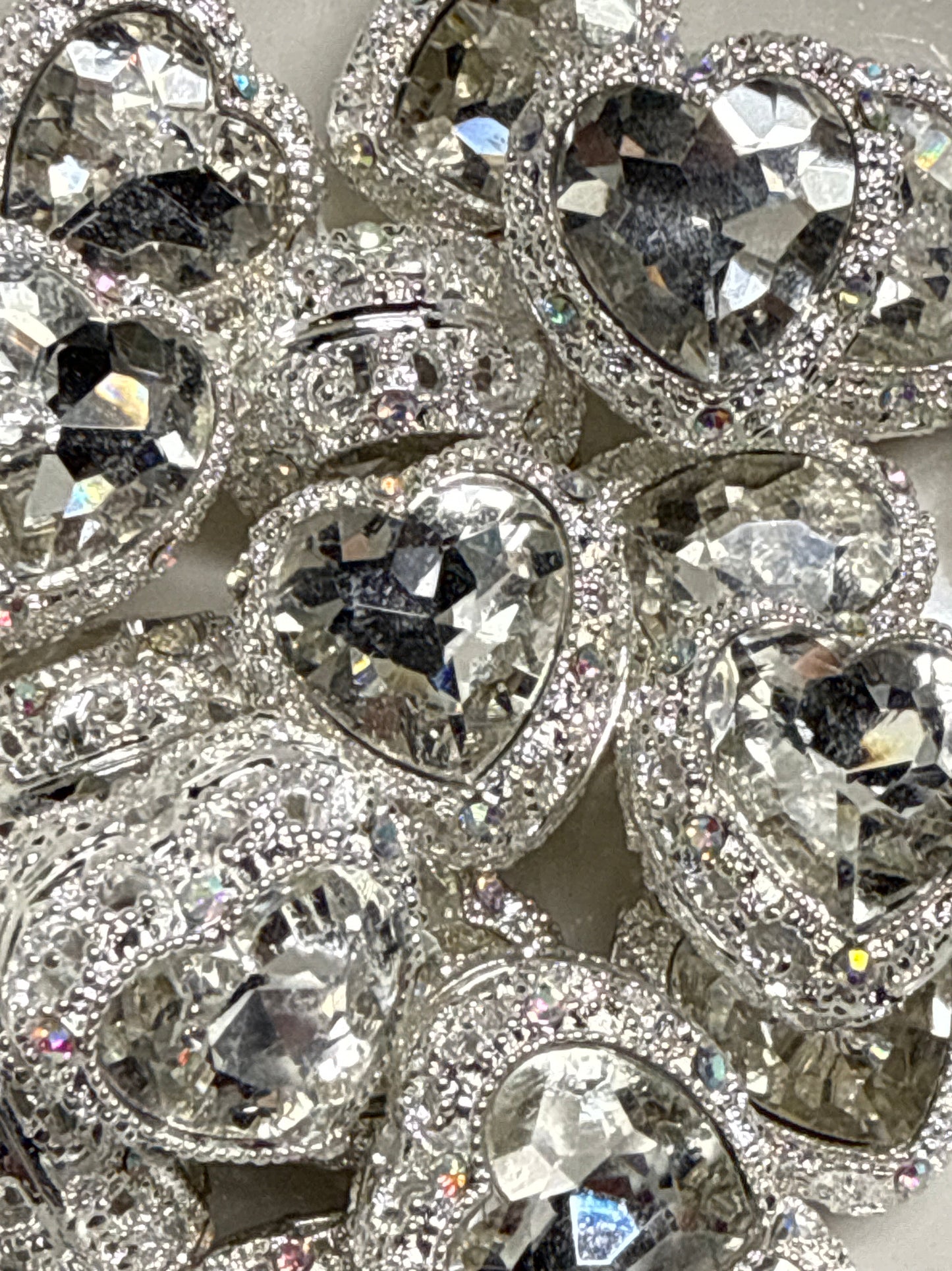 Rhinestone Heart Bead