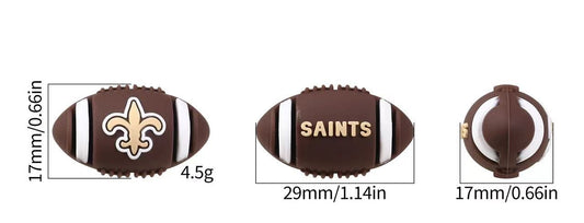 0111 - Football - 3D Football Saints Silicone Focal