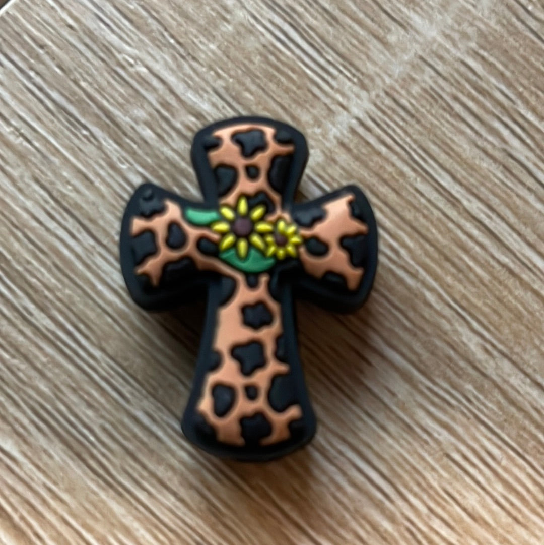 Cheetah Cross Tan Silicone Focal