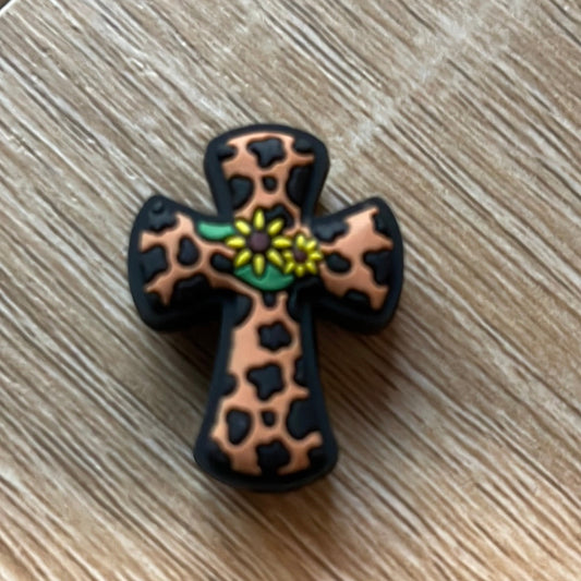 Cheetah Cross Tan Silicone Focal