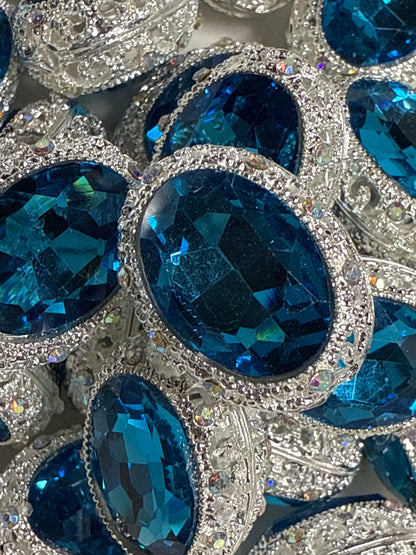 Rhinestone Oval Bead