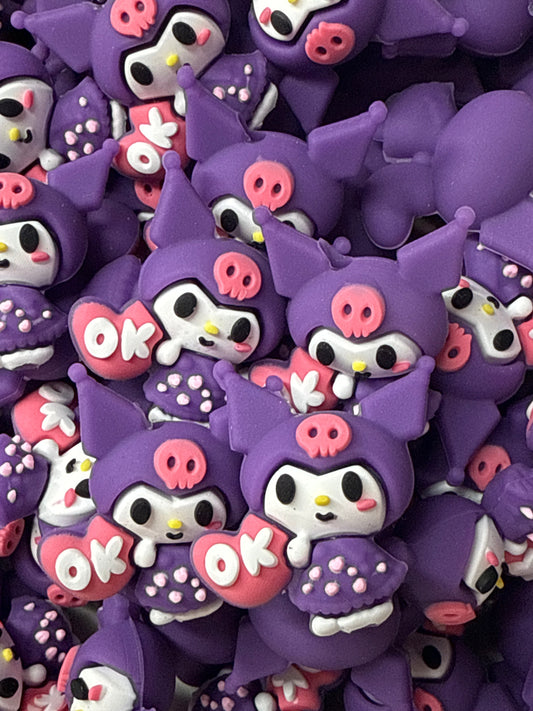 PublicKuromi Purple 3D Silicone Focal