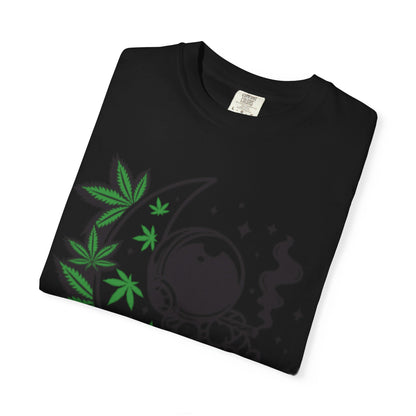 Cosmic Cannabis T-Shirt | Unisex Tee, Planetary Vibes, Weed Enthusiast Gift, Space Lover Shirt, Stoner Fashion, Gift for Him/Her