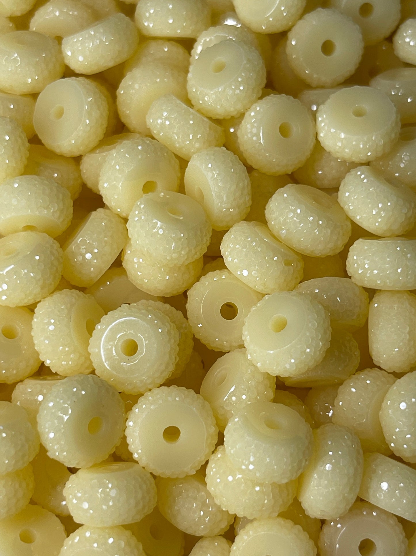 Bling Spacers Beads Yellow - 12mm - 10 pack