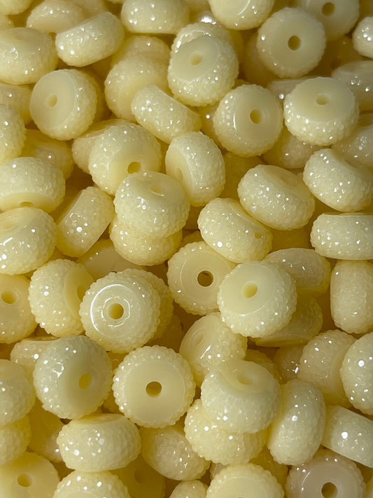 Bling Spacers Beads Yellow - 12mm - 10 pack