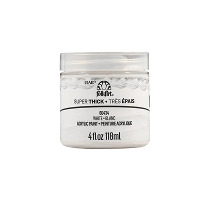 FolkArt Super Thick Acrylic Paint - White (4 oz Bottle)