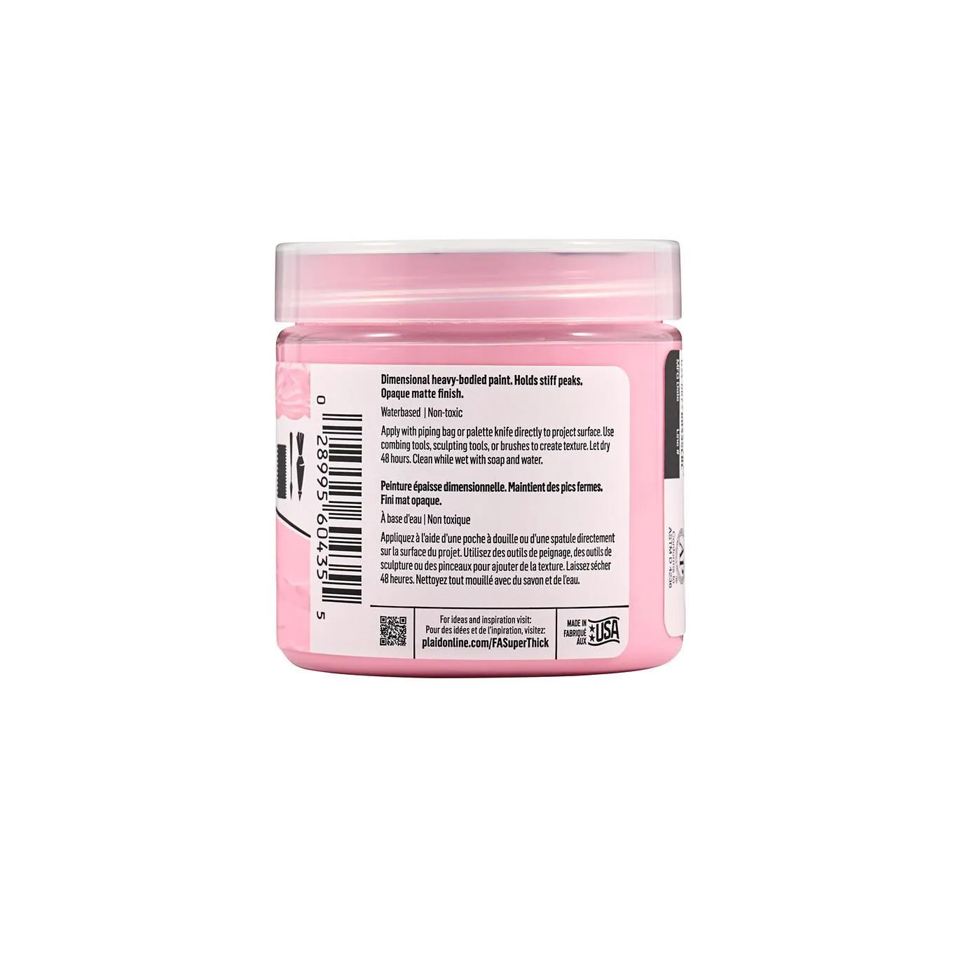 FolkArt Super Thick Acrylic Paint - Soft Pink (4 oz Bottle)