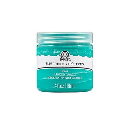 FolkArt Super Thick Acrylic Paint - Turquoise (4 oz Bottle)