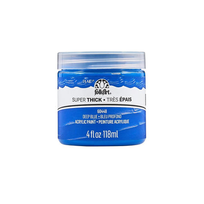 FolkArt Super Thick Acrylic Paint - Deep Blue (4 oz Bottle)