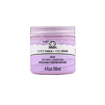 FolkArt Super Thick Acrylic Paint - Soft Purple (4 oz Bottle)