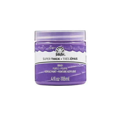 FolkArt Super Thick Acrylic Paint - Purple (4 oz Bottle)