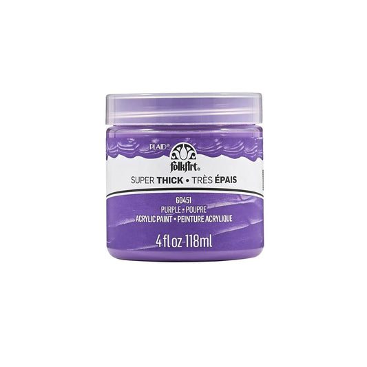 FolkArt Super Thick Acrylic Paint - Purple (4 oz Bottle)