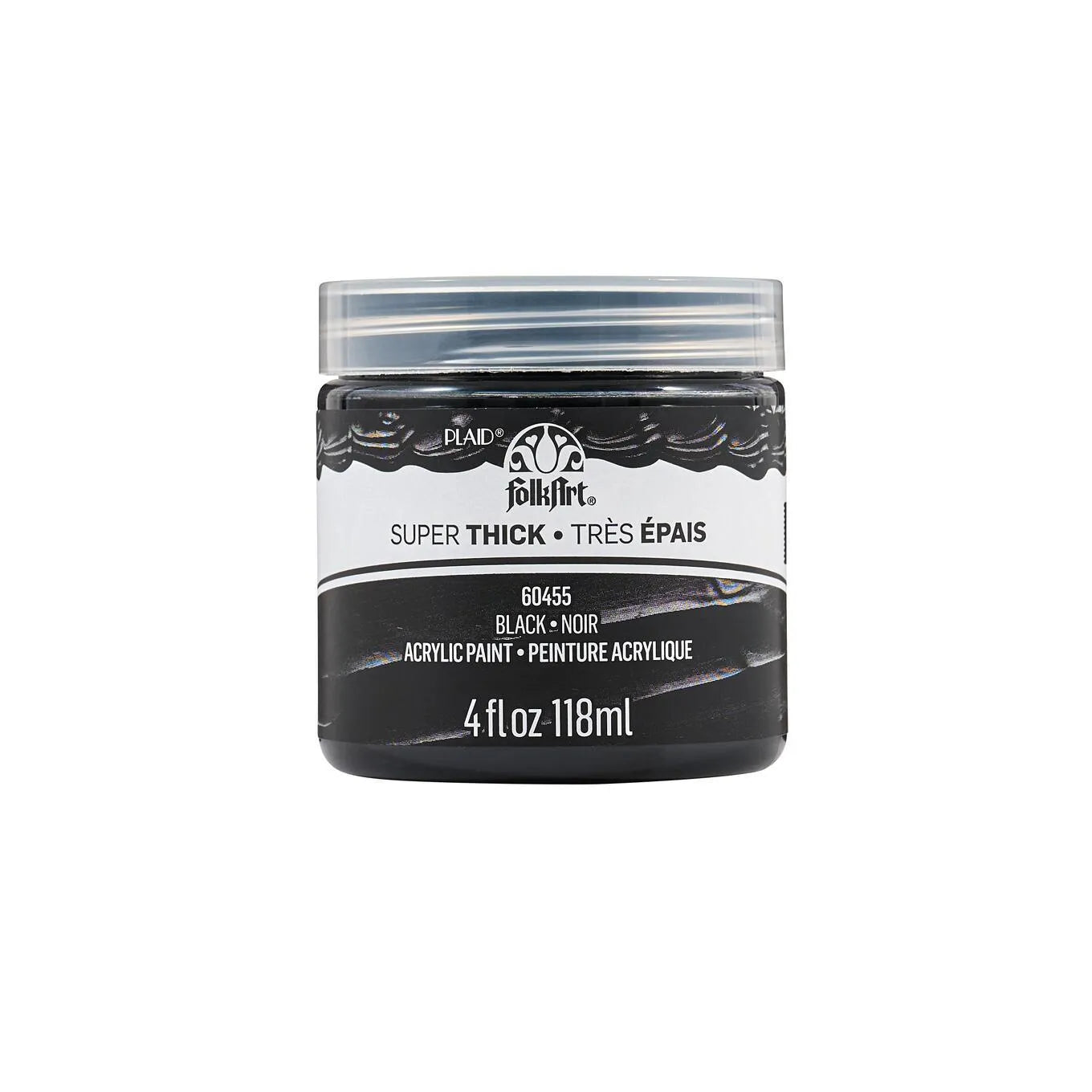 FolkArt Super Thick Acrylic Paint - Black (4 oz Bottle)