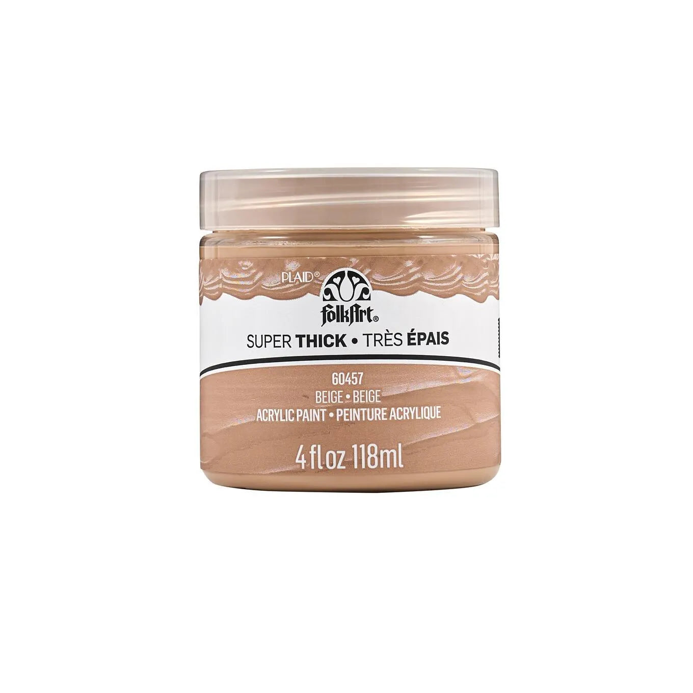 FolkArt Super Thick Acrylic Paint - Beige (4 oz Bottle)