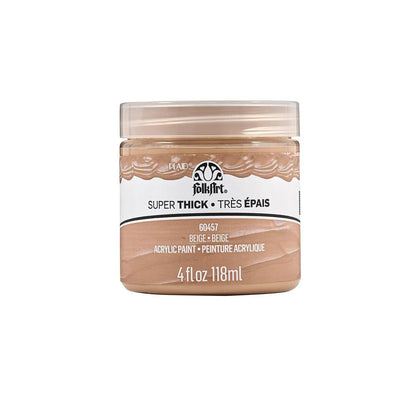 FolkArt Super Thick Acrylic Paint - Beige (4 oz Bottle)