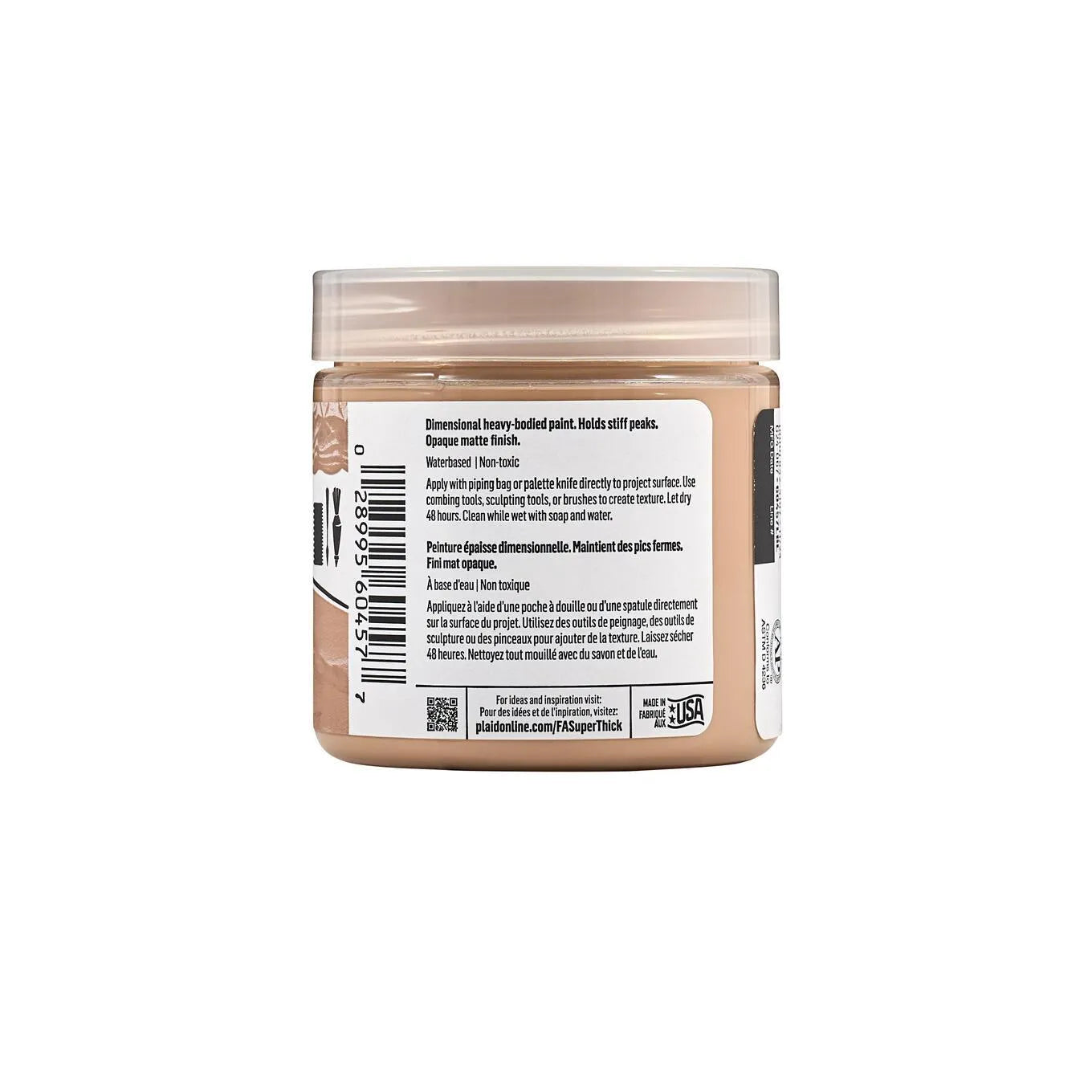 FolkArt Super Thick Acrylic Paint - Beige (4 oz Bottle)