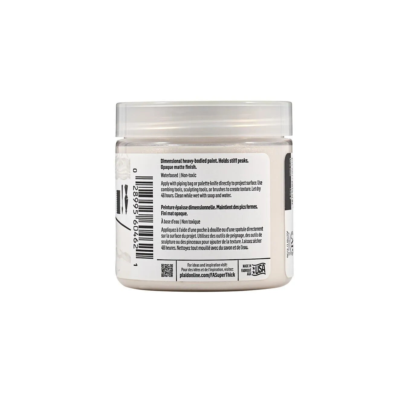 FolkArt Super Thick Acrylic Paint - Pearl White (4 oz Bottle)