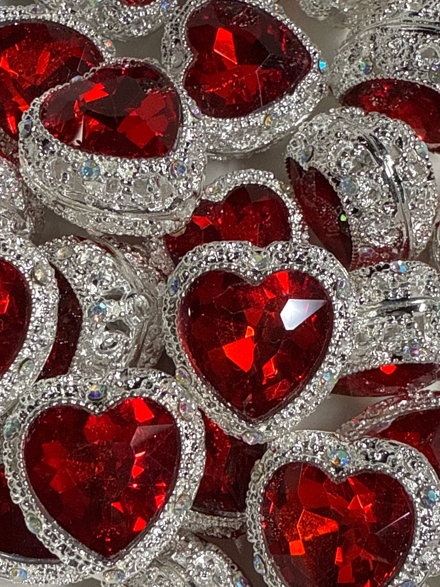 Rhinestone Heart Bead