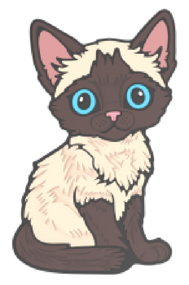 0017 - Animal - Cat - Siamese Cat Silicone Focal