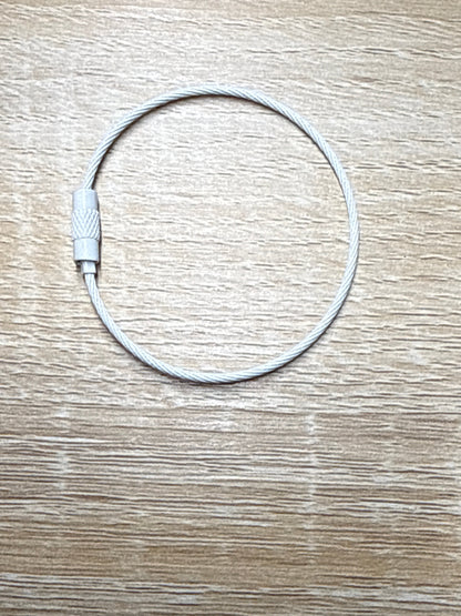 Steel Wire Keyring Steel Cable - 15cm - 1 piece