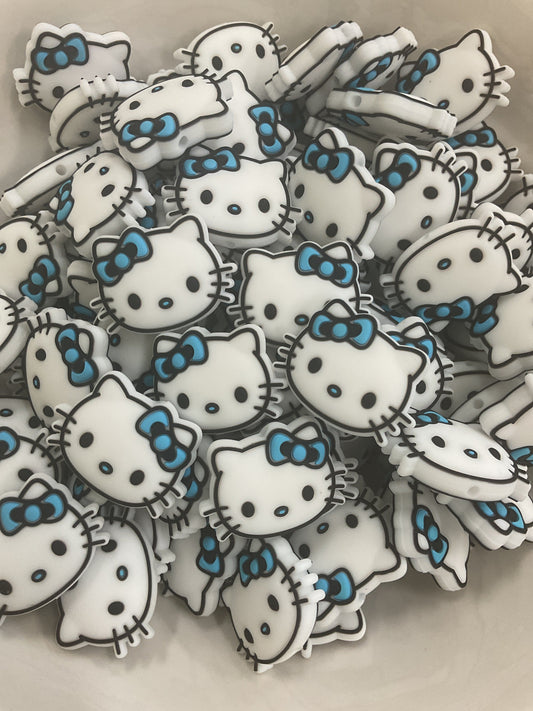 PublicHelloKitty Bow Head Silicone Focal Blue