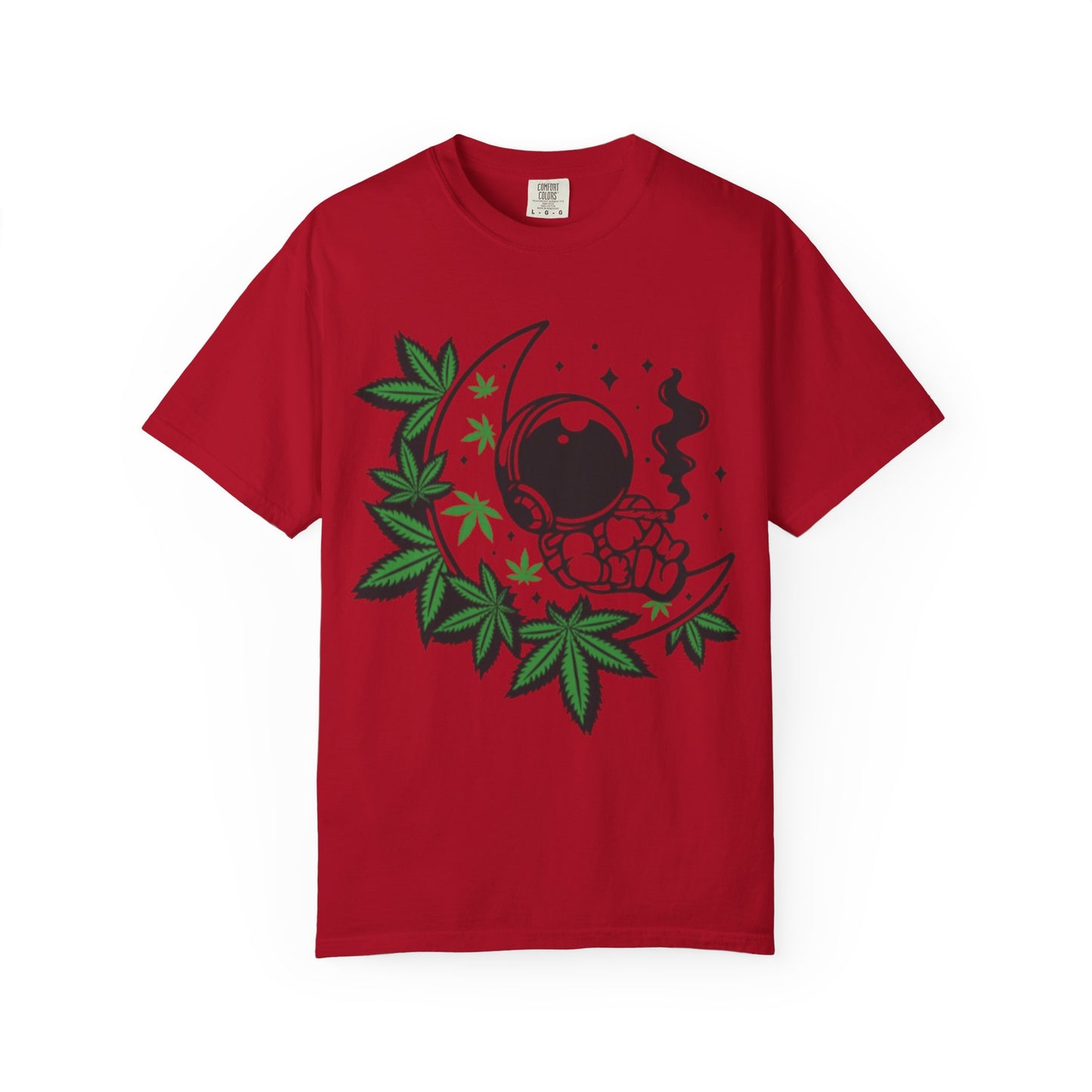 Cosmic Cannabis T-Shirt | Unisex Tee, Planetary Vibes, Weed Enthusiast Gift, Space Lover Shirt, Stoner Fashion, Gift for Him/Her