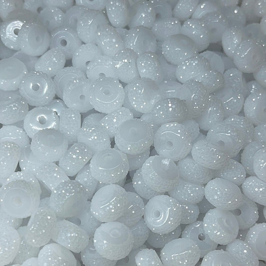 Bling Spacers Beads Ice White - 12mm - 10 pack