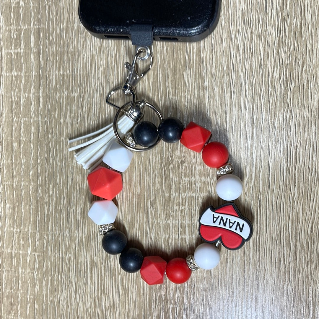 Transparent Phone Charm Tab - Perfect for wristlets or beaded keychain. Never lose your phone