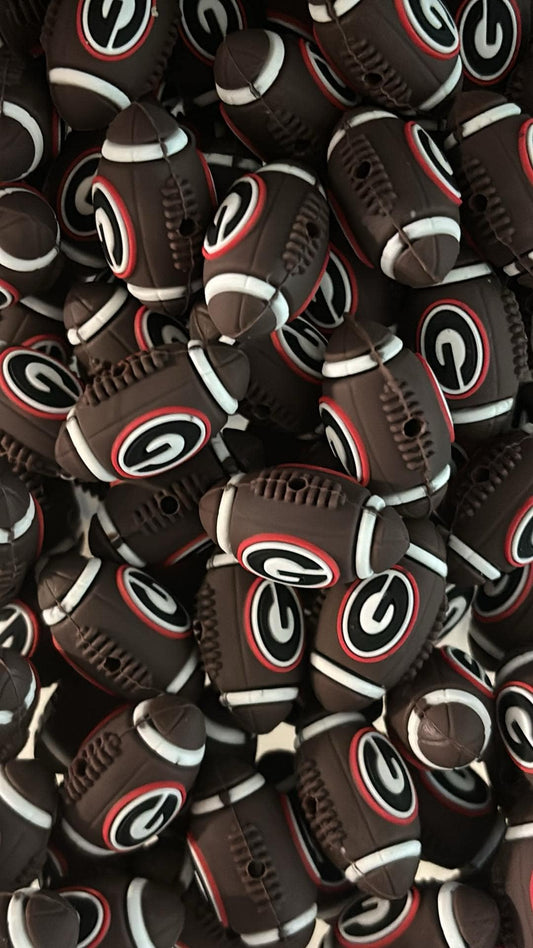 0115 - College - 3D Georgia Bulldog Football Silicone Focal