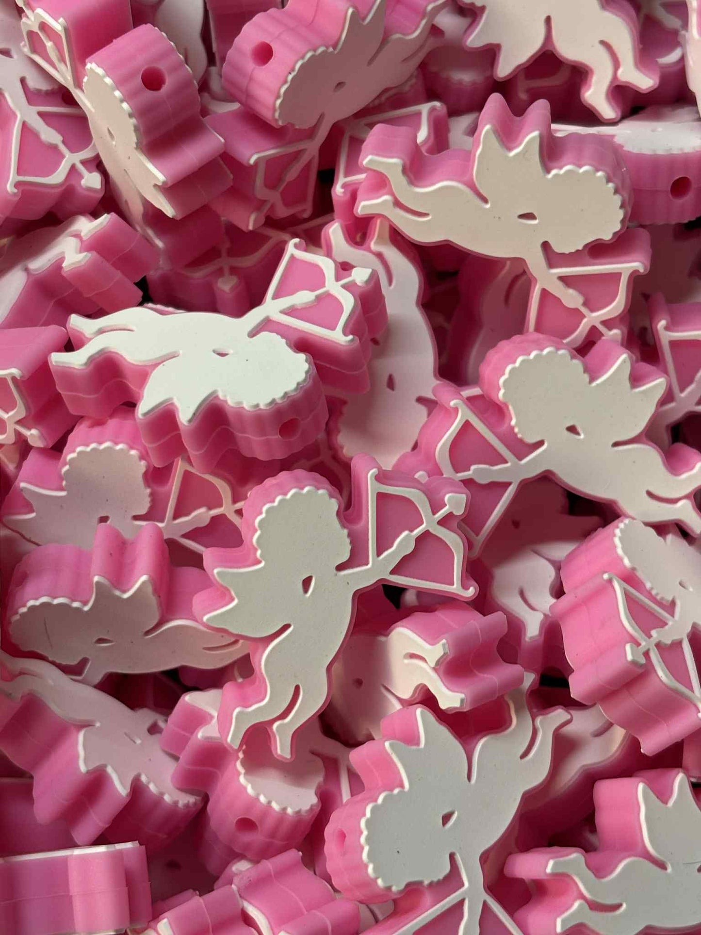 Valentine - Cupid Pink Silicone Focal 7503 - 5 Count