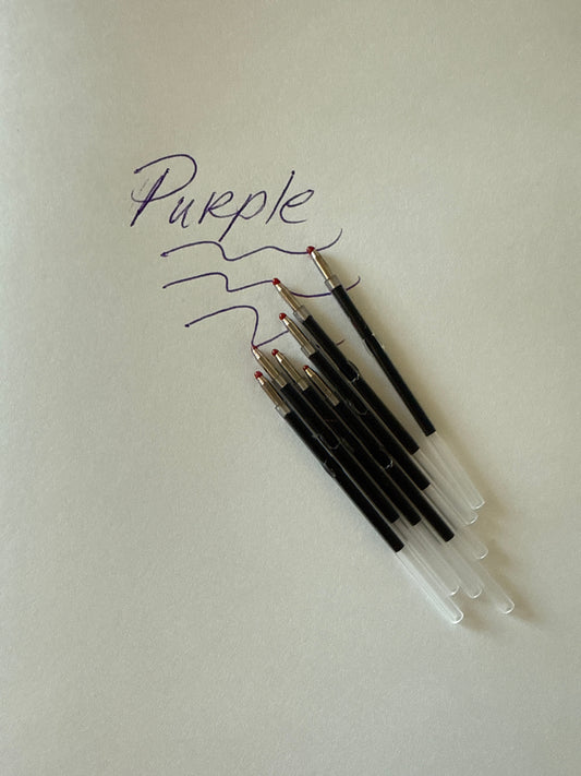 Ink Refill for Plastic Pens Purple Ink - 10 pack