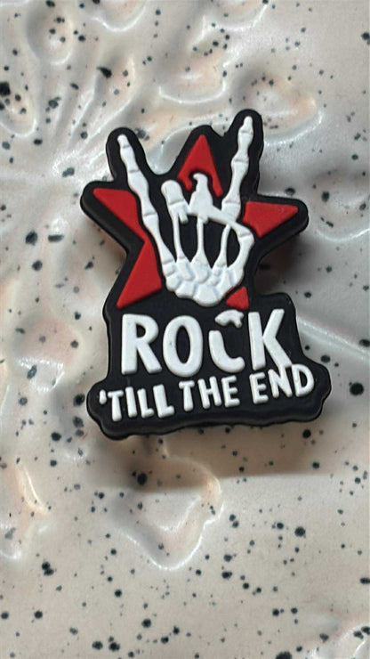 Saying - Rock Till the End Silicone Focal 8558 - 5 Count
